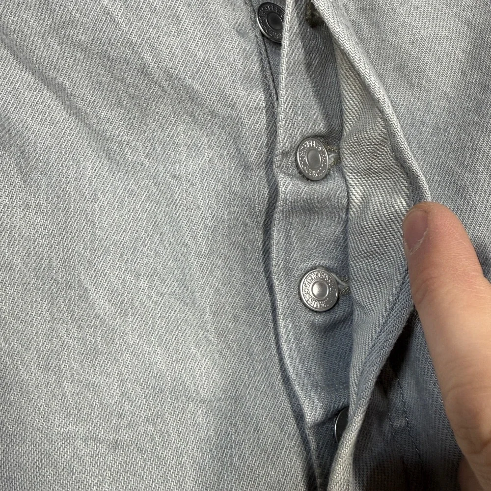 Levis 501xx Jeans Mens 44x32 (Fits 41X29)‎ Straight Gray Selvedge Stained